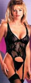 Bustier ajusté avec rubans porte-jarretières